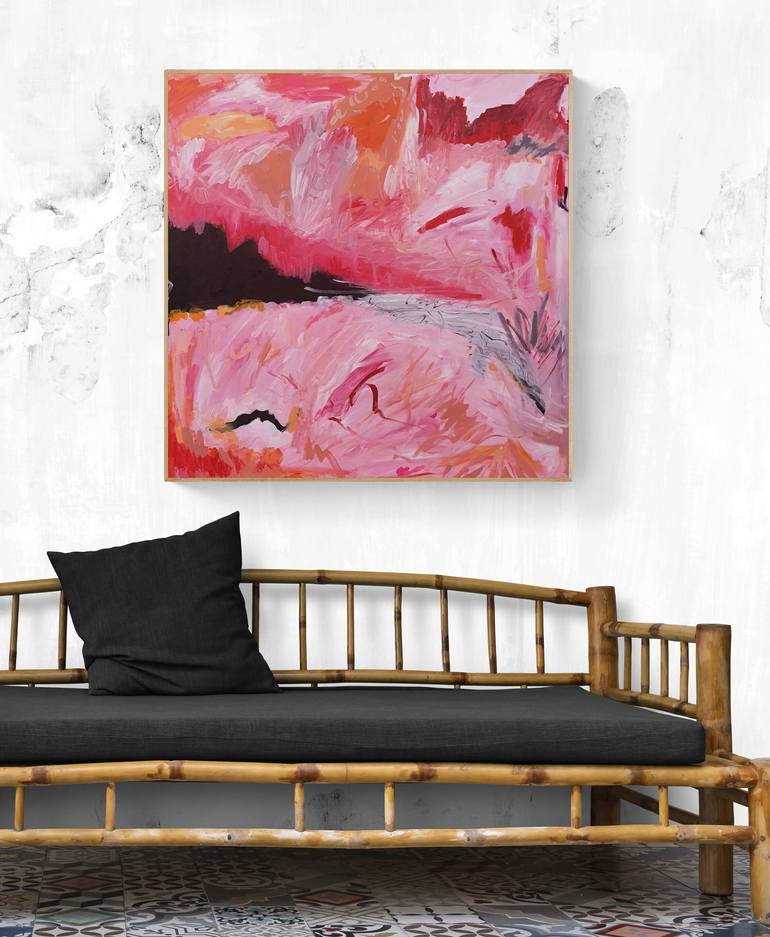 Original Abstract Expressionism Aerial Painting by Alpana Rai