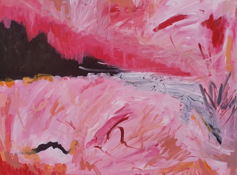 Original Abstract Expressionism Aerial Painting by Alpana Rai