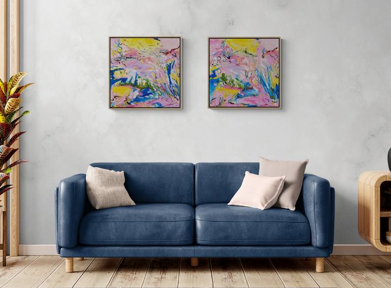 Original Abstract Expressionism Landscape Painting by Alpana Rai