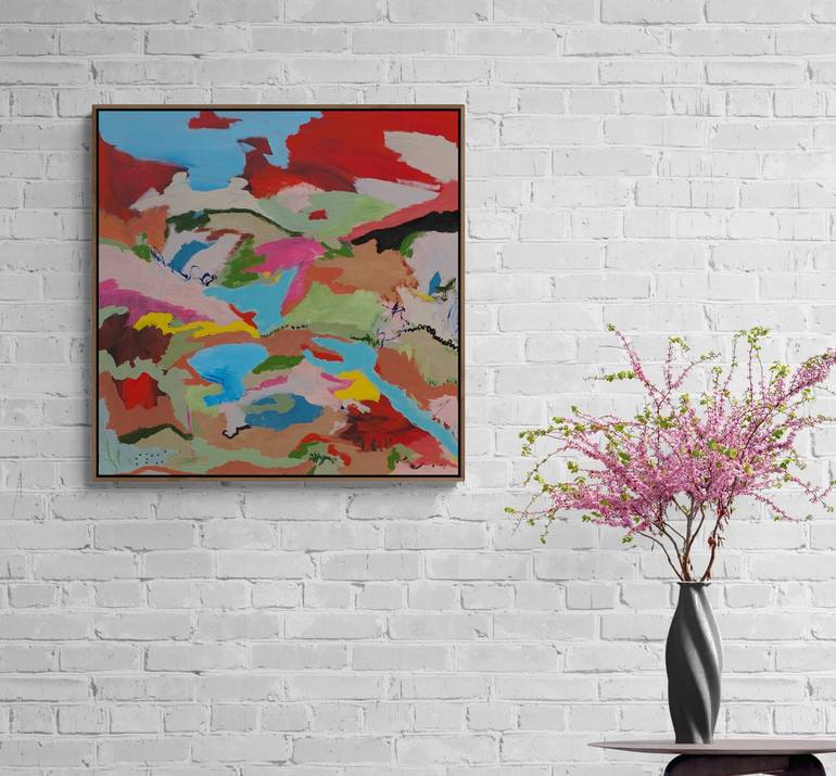 Original Abstract Landscape Painting by Alpana Rai