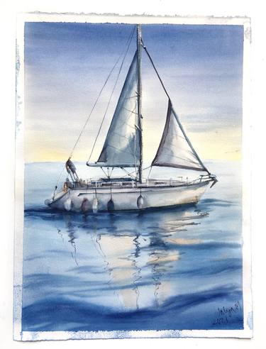 Print of Realism Boat Paintings by Валентина Мороз