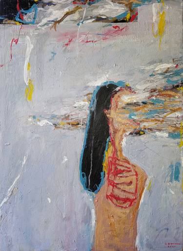 Original Abstract Expressionism Women Paintings by Lilik Setyawan