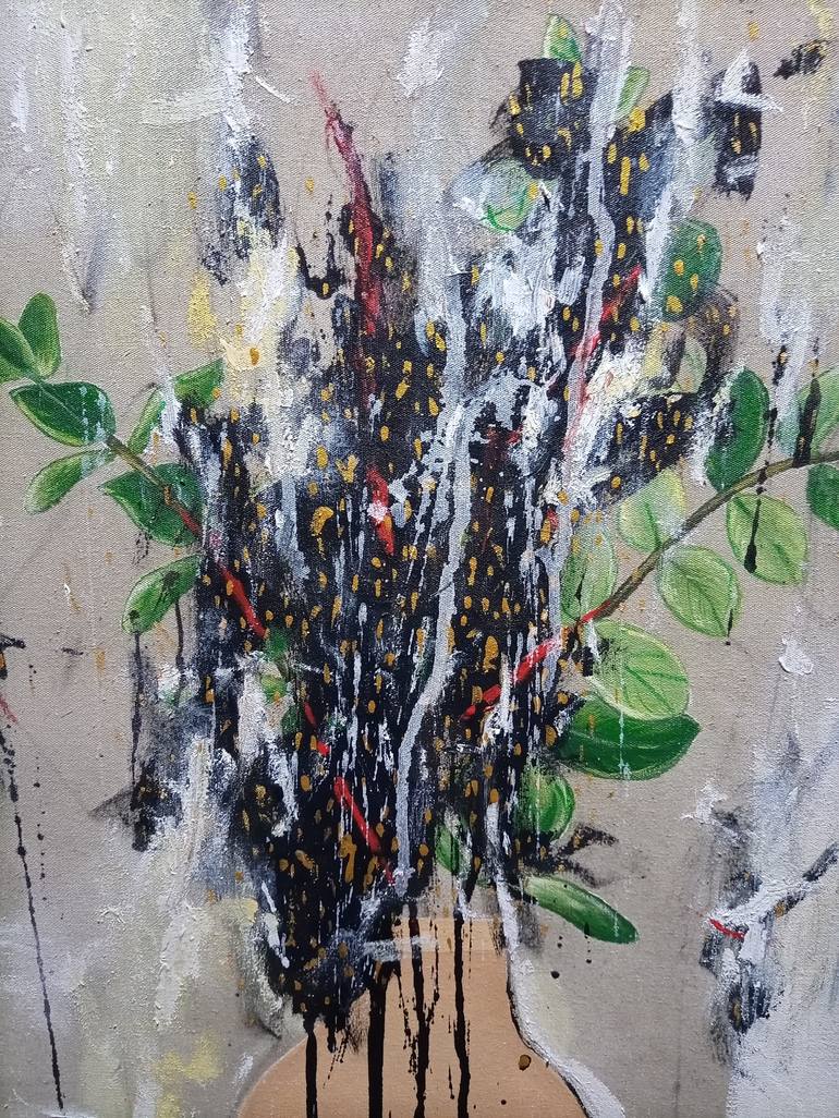 Original Expressionism Tree Painting by Lilik Setyawan