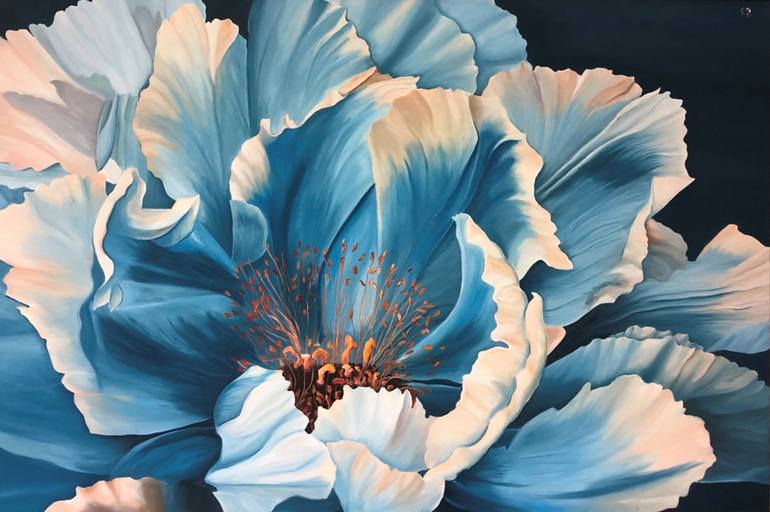 Proudly Blue Painting by Pamela Selkirk | Saatchi Art