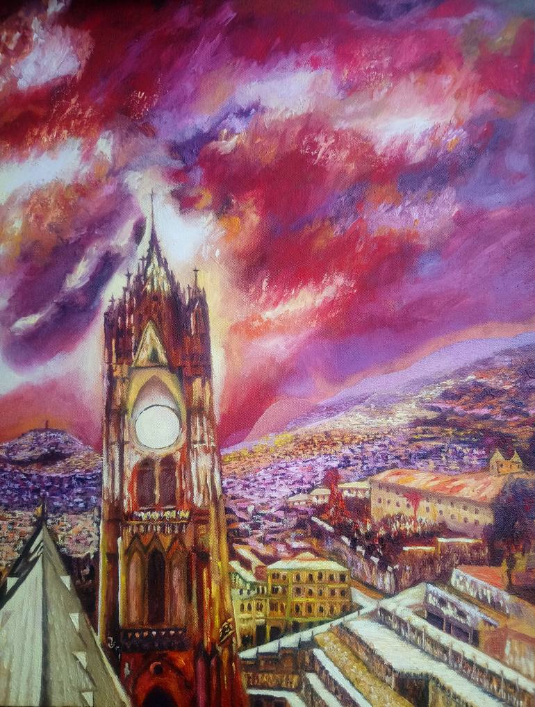 Original Conceptual Landscape Painting by Sergio Gancino