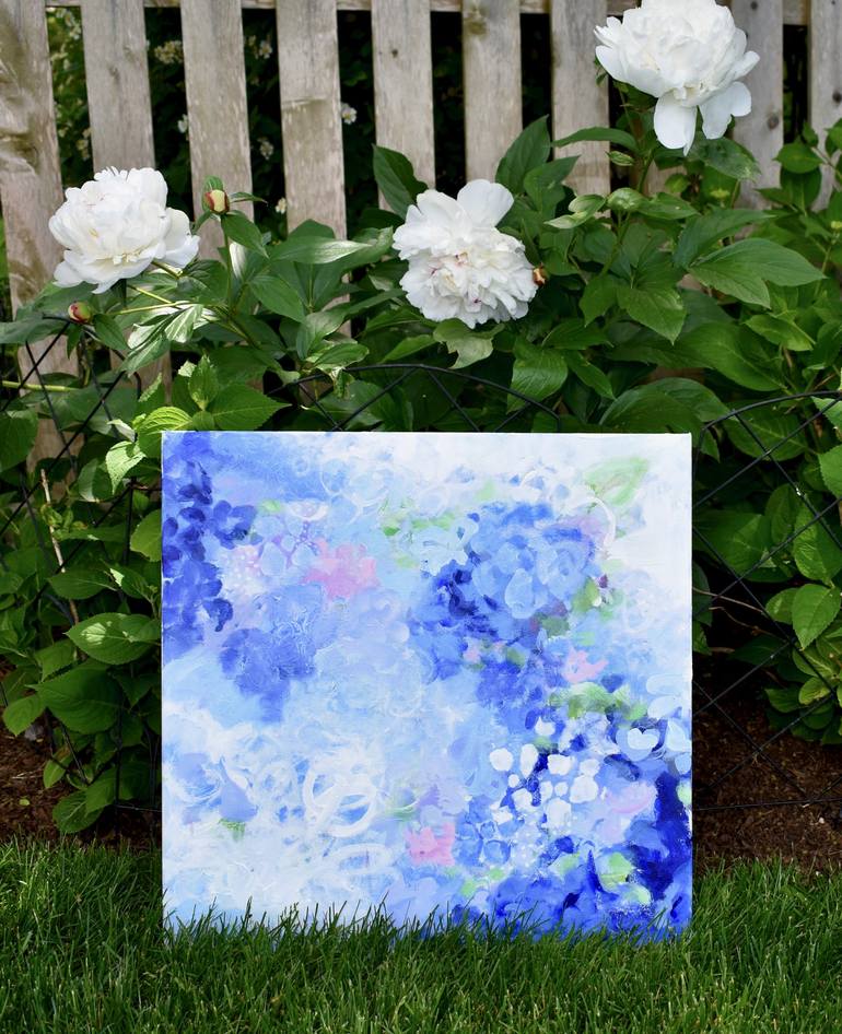 Original floral Abstract Painting by Sarah Schneider