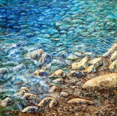 Print of Impressionism Beach Paintings by Veronika Pozdniakova