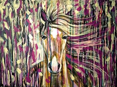 Print of Figurative Horse Paintings by Veronika Pozdniakova