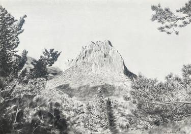 Print of Realism Landscape Drawings by Yury Peshkov