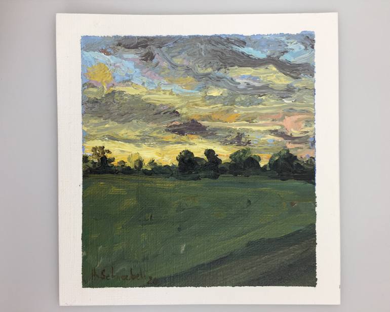 Original Figurative Landscape Painting by Hubert Schneebeli