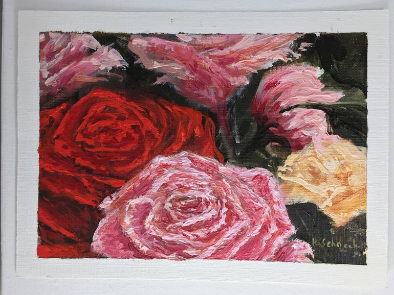 Original Impressionism Still Life Painting by Hubert Schneebeli