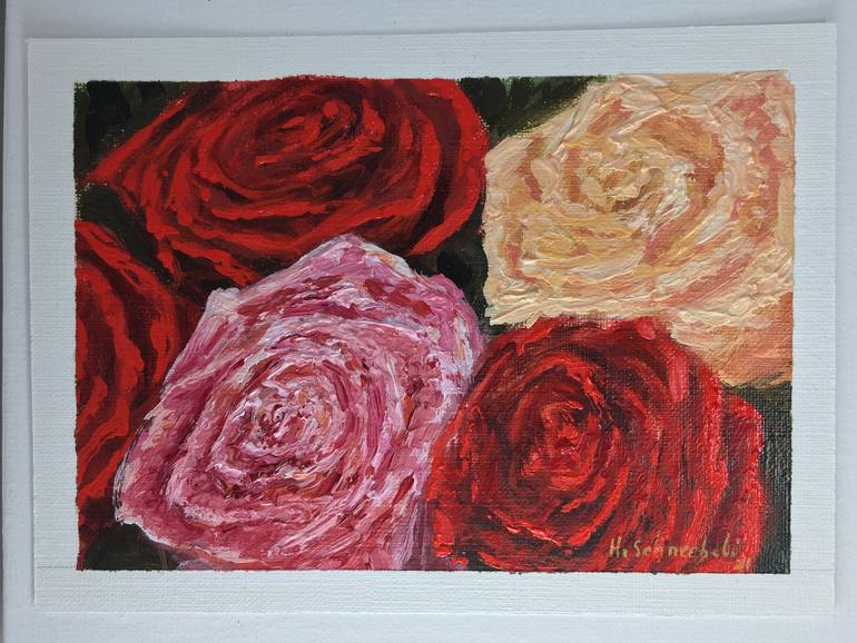 Original Impressionism Still Life Painting by Hubert Schneebeli