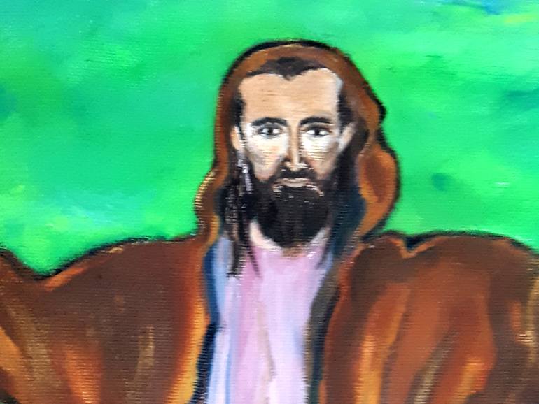 Original Modernism Religion Painting by Karen Mcclendon