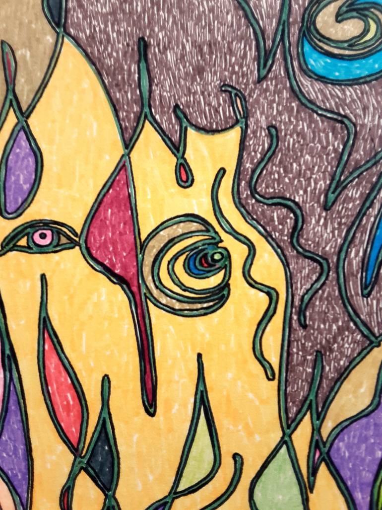 Original Abstract Drawing by Karen Mcclendon