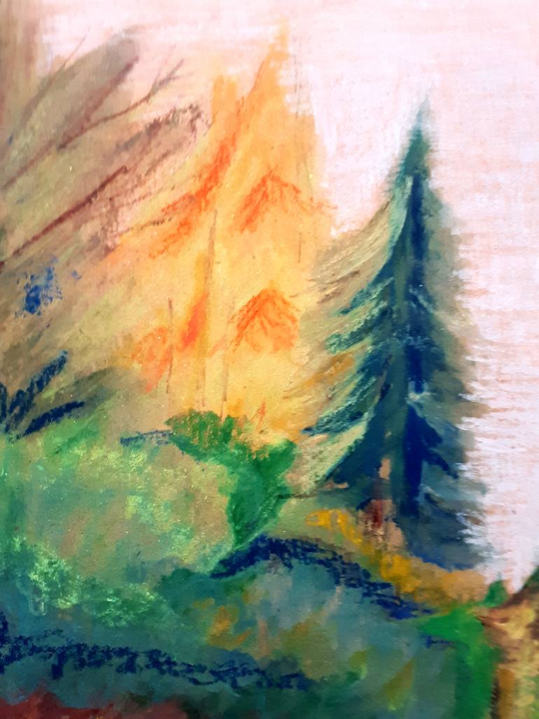 Original Abstract Nature Drawing by Karen Mcclendon