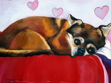 Print of Abstract Dogs Paintings by Karen McClendon
