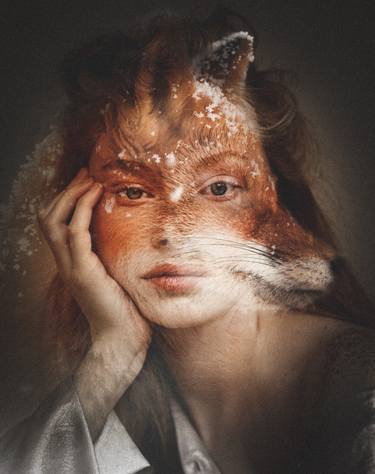 Fauna collection Vol 2. Fox. Art portrait on canvas - Limited Edition of 22 thumb