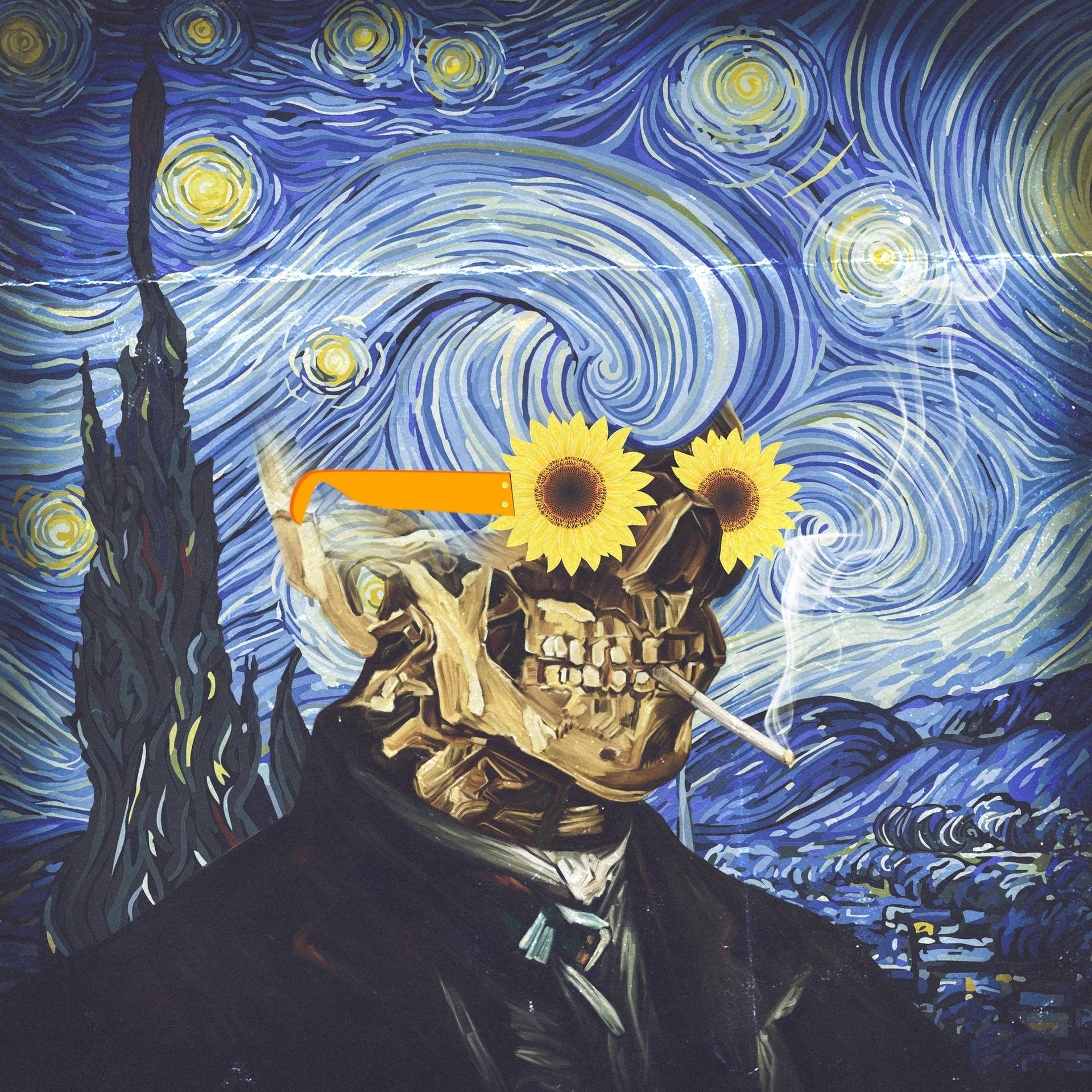 Skull, Vincent van Gogh - Vincent #2228 Sunny day - Limited