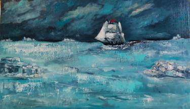 Print of Expressionism Sailboat Paintings by ViBond Bondarenko