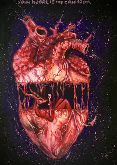 heart, demon, red, misery, fantasy thumb