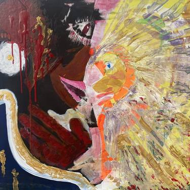 Original Abstract Love Painting by Verad Vderad
