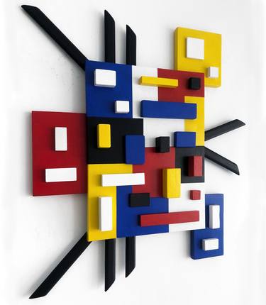Original Cubism Abstract Sculpture by Mimi Eres