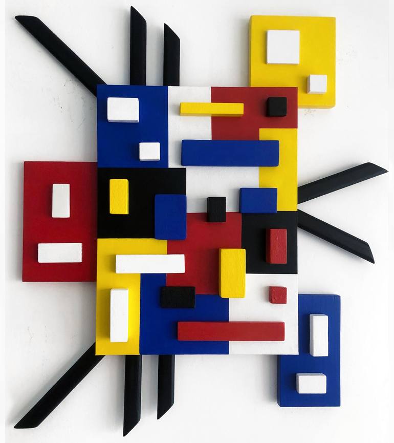 Original Cubism Abstract Sculpture by Mimi Eres