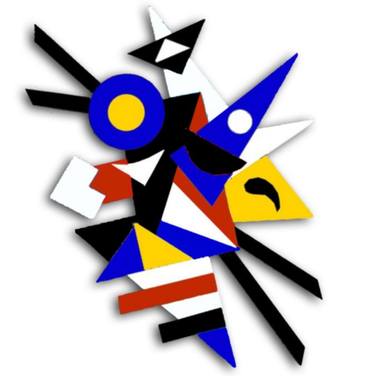 Mondrian - 3D Abstract composition N.22/04 - Singing Bird thumb