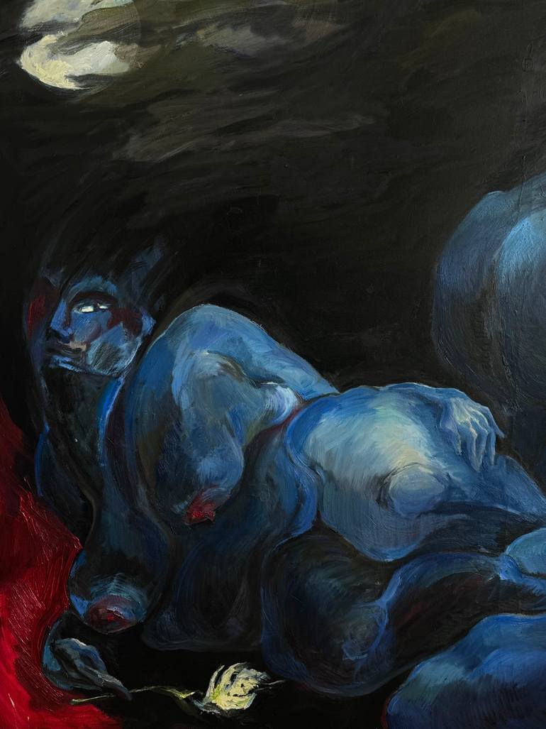 Original Expressionism Body Painting by Evgenia Novik