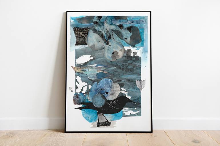 Original Abstract Collage by Dominique Hazell