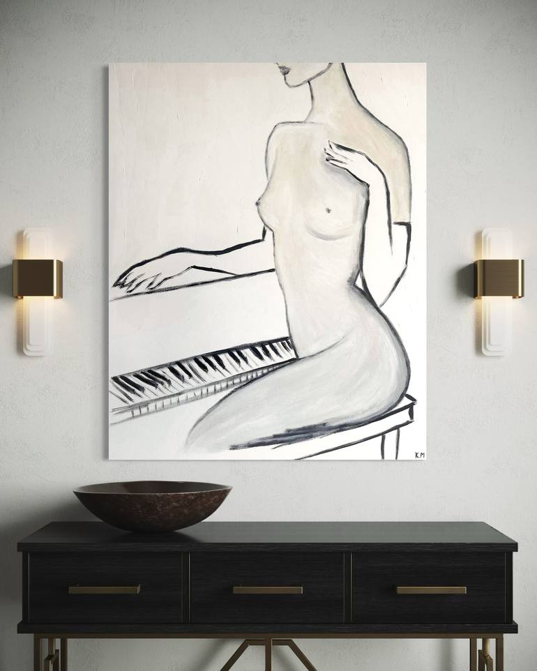 Original Figurative Nude Painting by Kristina Mallen