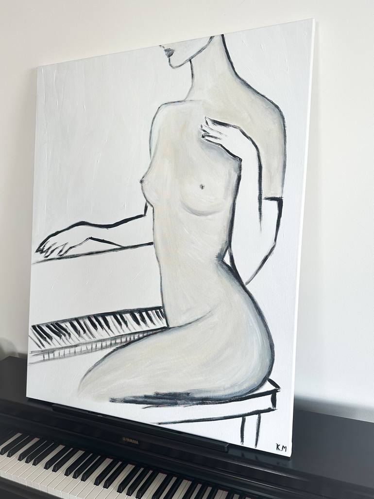 Original Figurative Nude Painting by Kristina Mallen