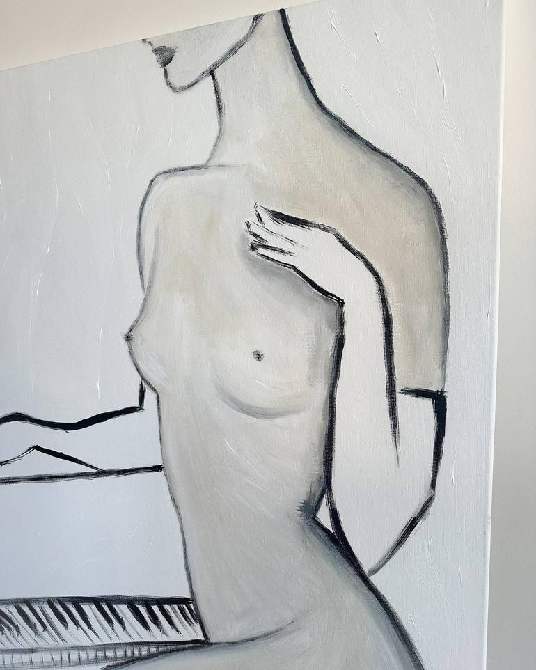 Original Figurative Nude Painting by Kristina Mallen