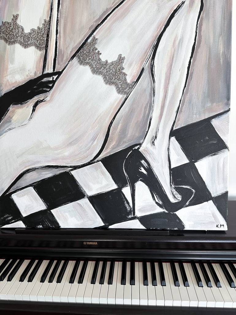 Original Figurative Erotic Painting by Kristina Mallen