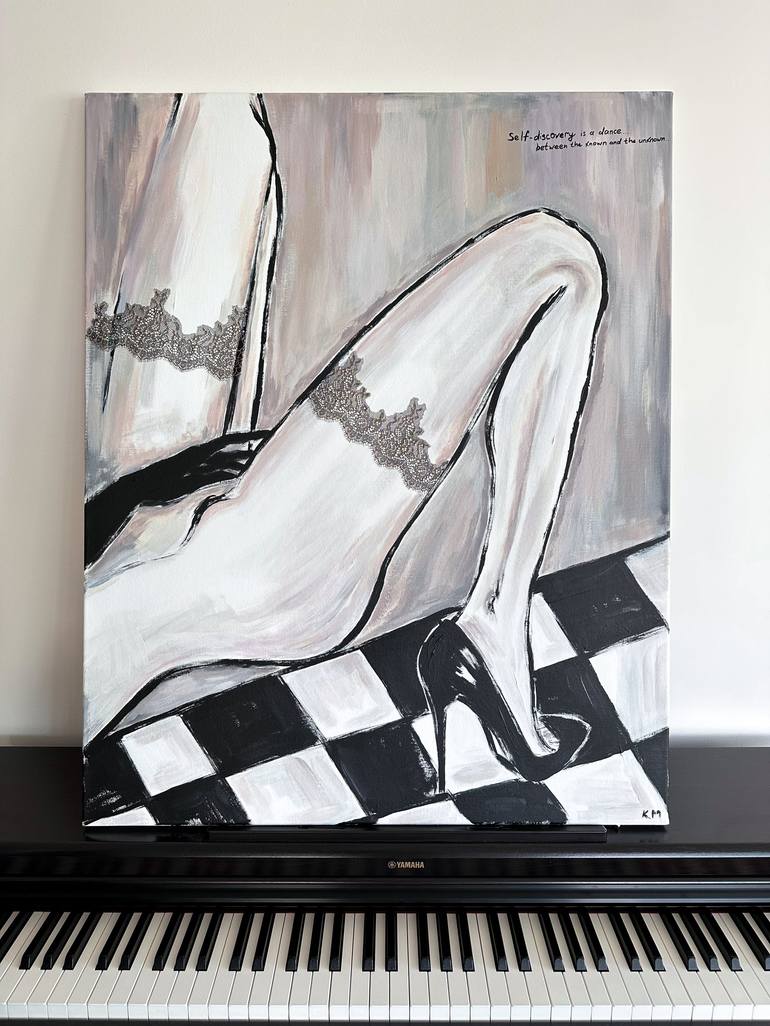 Original Figurative Erotic Painting by Kristina Mallen