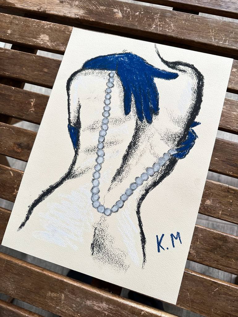 Original Abstract Women Drawing by Kristina Mallen