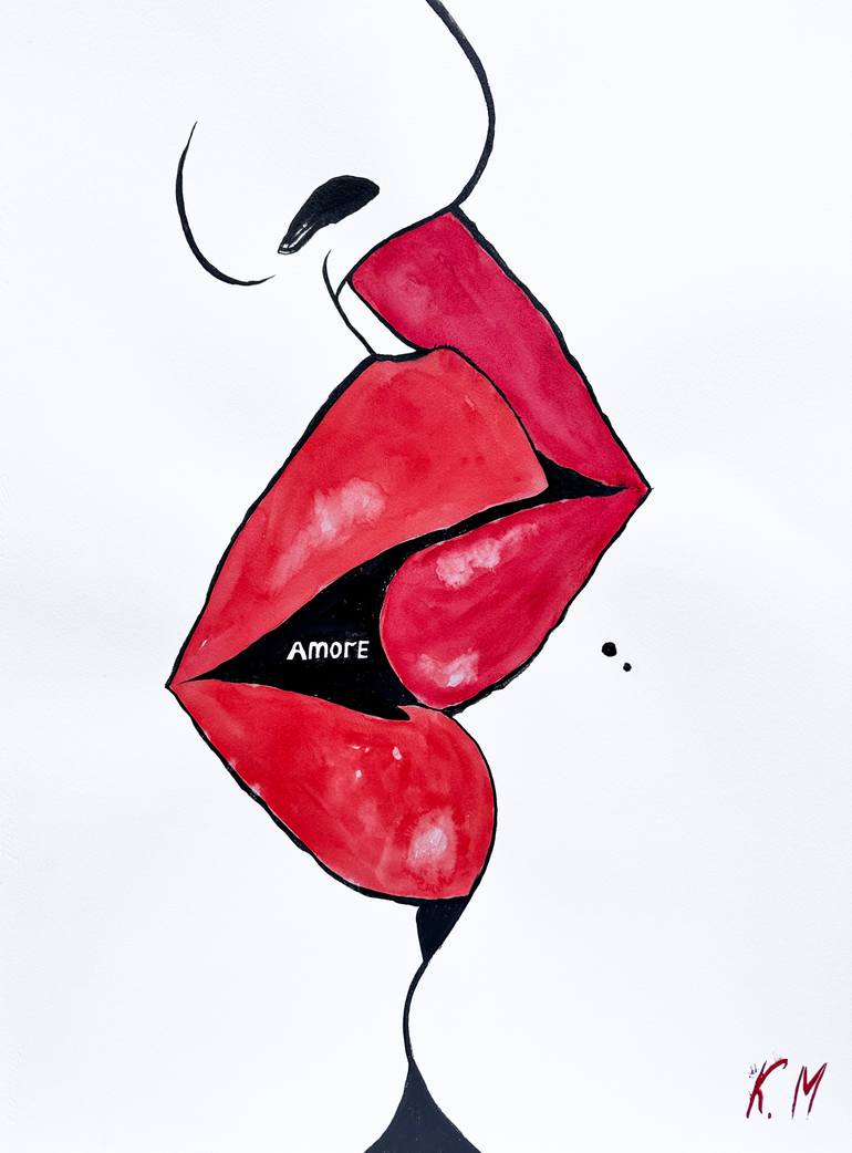 Original Abstract Love Painting by Kristina Mallen