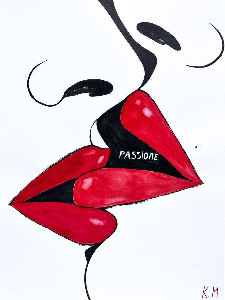 Original Abstract Love Painting by Kristina Mallen