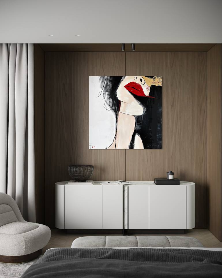 Original Modernism Women Painting by Kristina Mallen