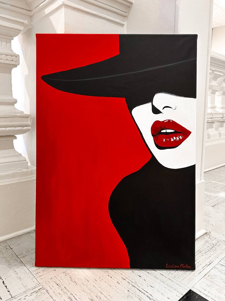Original Pop Art Women Painting by Kristina Mallen