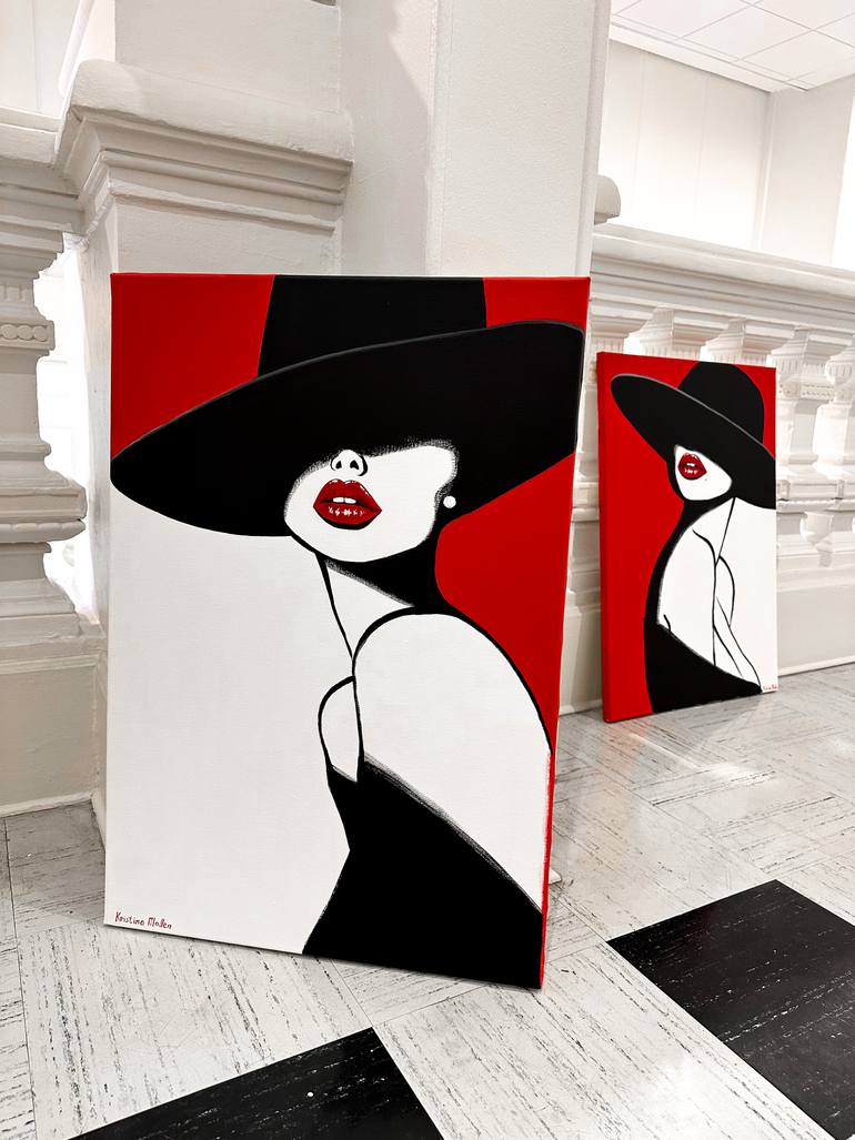 Original Art Deco Women Painting by Kristina Mallen