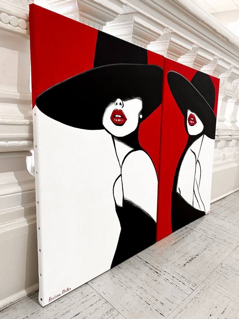 Original Art Deco Women Painting by Kristina Mallen