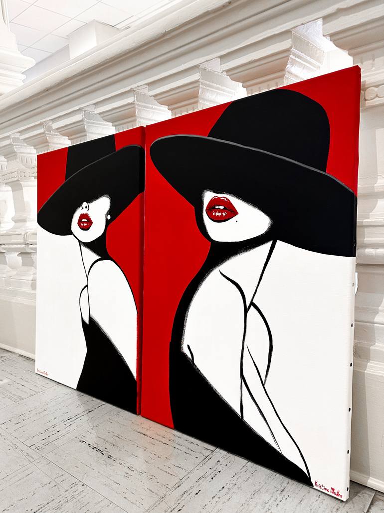 Original Art Deco Women Painting by Kristina Mallen