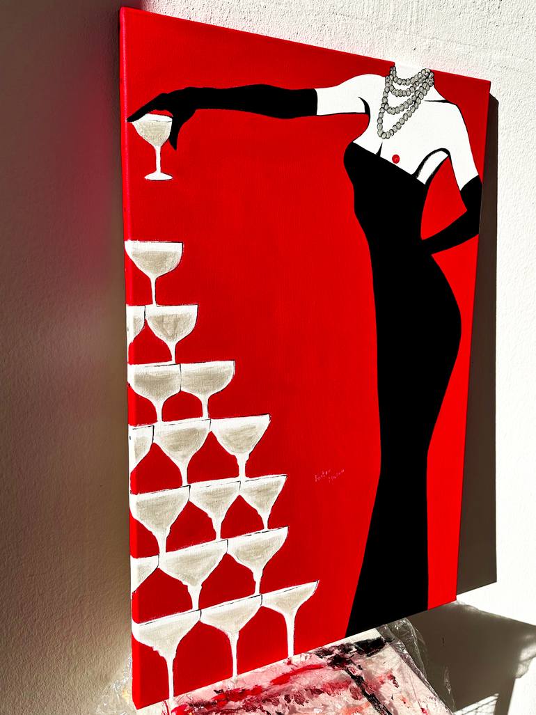 Original Art Deco Women Painting by Kristina Mallen