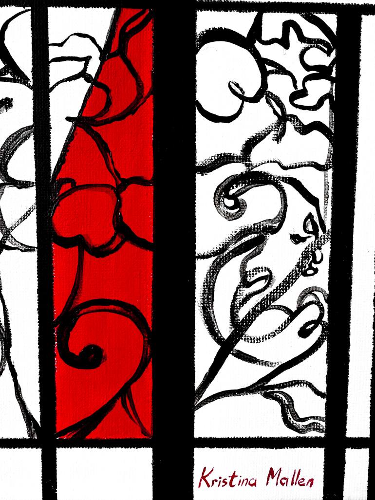 Original Art Deco Love Painting by Kristina Mallen