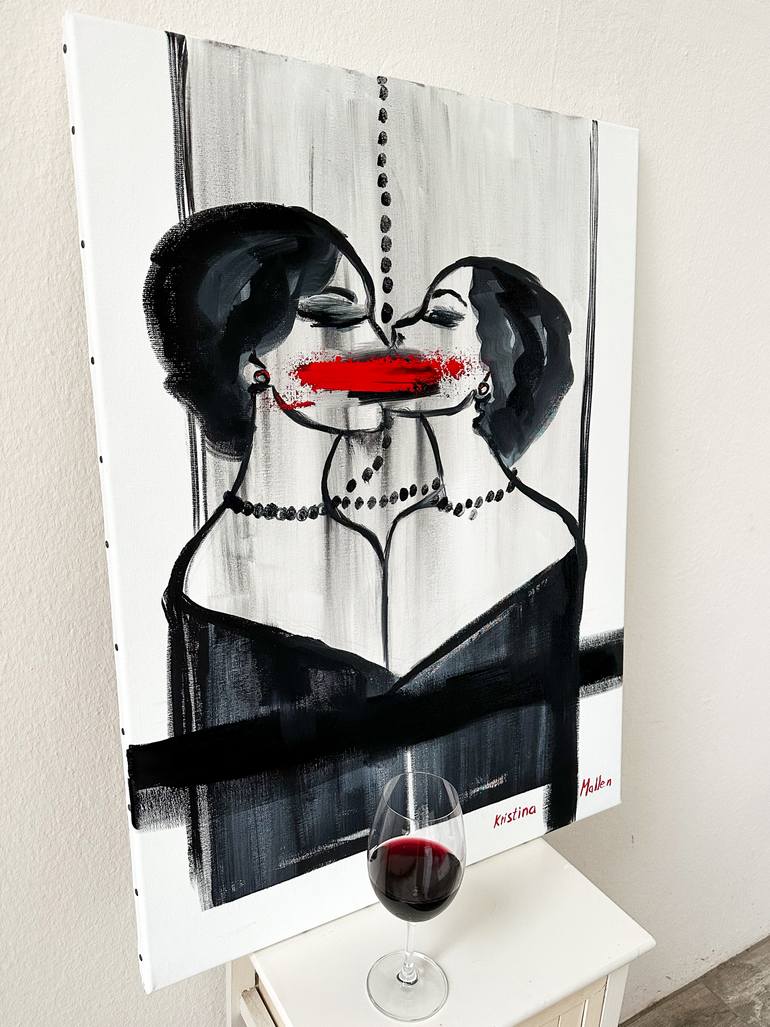 Original Abstract Expressionism Love Painting by Kristina Mallen