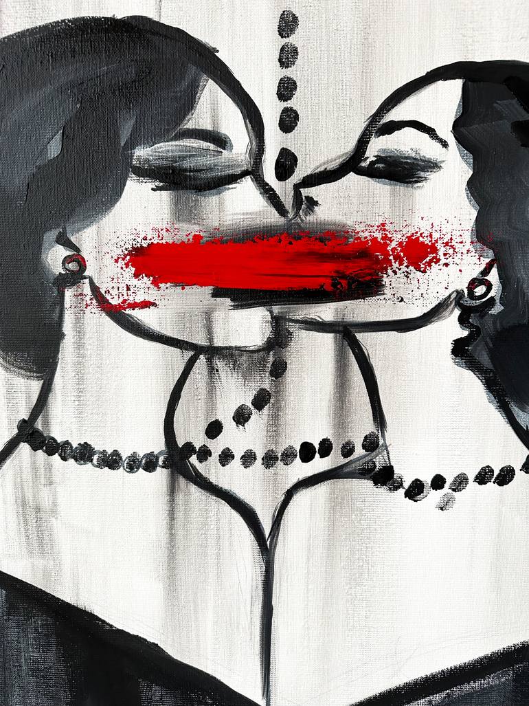 Original Abstract Expressionism Love Painting by Kristina Mallen