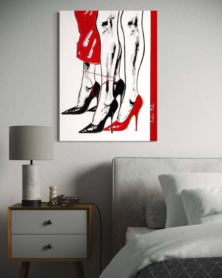 Original Expressionism Erotic Painting by Kristina Mallen