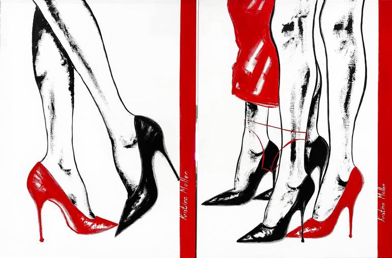 Print of Expressionism Erotic Paintings by Kristina Mallen
