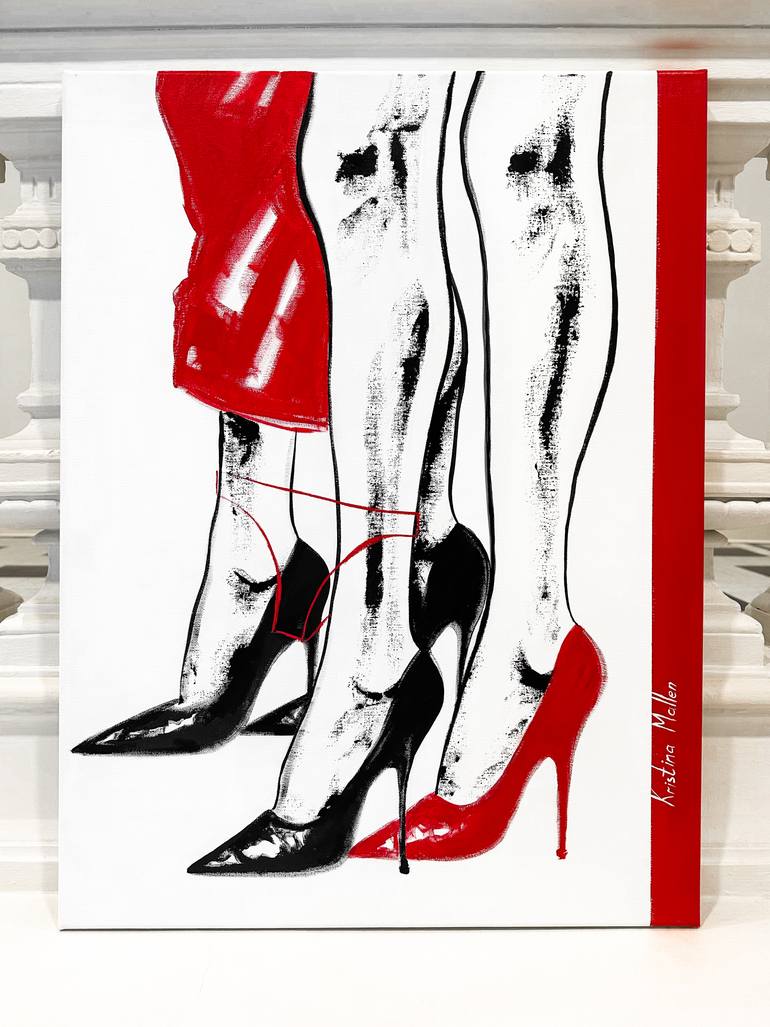 Original Expressionism Erotic Painting by Kristina Mallen